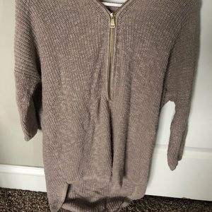 Long Zip-Up Sweater